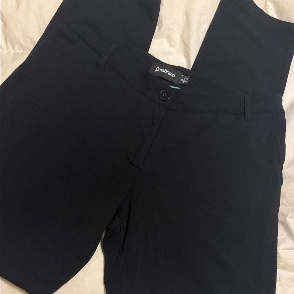 Betabrand Classic Black Trousers